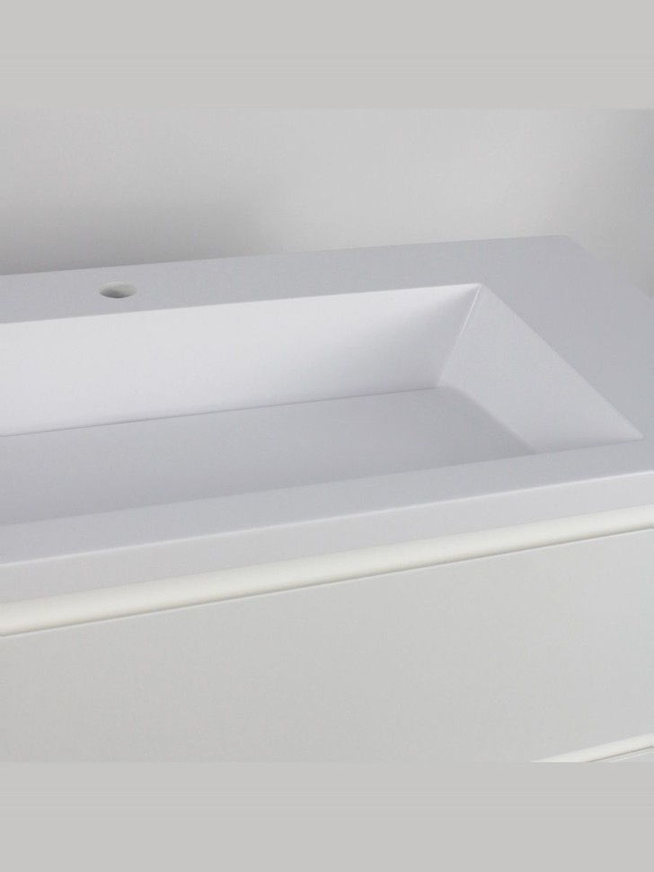 Раковина для ванной Uperwood Infinity 80 см, без отверстия для смесителя, белая глянцевая