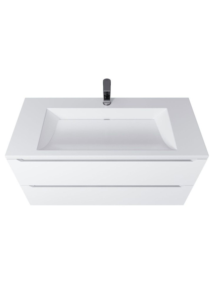 Раковина для ванной Uperwood Infinity 80 см, без отверстия для смесителя, белая глянцевая
