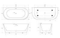 Акриловая ванна BELBAGNO BB710-1700-800