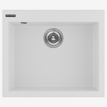 Мойка DEFINI 60, ULTRAGRANIT, PM836051-WH, WHITE, 600х510 мм, Paulmark
