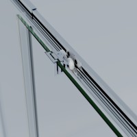 Душевая дверь Rapid-N VDS-3RN11/12CL, хром, стекло прозрачное