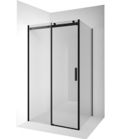 Душевое ограждение Ambassador Benefit 19021202HB-110HB (130х110х200) прямоугольник,черный,стекло прозрачное,раздвижная,2 места