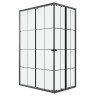 Душевое ограждение Niagara Eco NG-1018-14QKL (100х80х190) прямоугольник,раздвижное,черный,стекло клетка,1 место