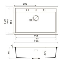 Кухонная мойка Omoikiri Sintesi 79-WH Artceramic/белый