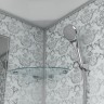 Душевая кабина Niagara Luxe NG-7701W (90x90х210) низкий поддон(15см),дверь раздвижная,стенки серебро,3 места