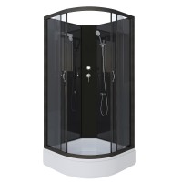 Душевая кабина Niagara Classic NG-6501-14BK (90х90х200) средний поддон(26см),черный,стекло тонированное,4 места