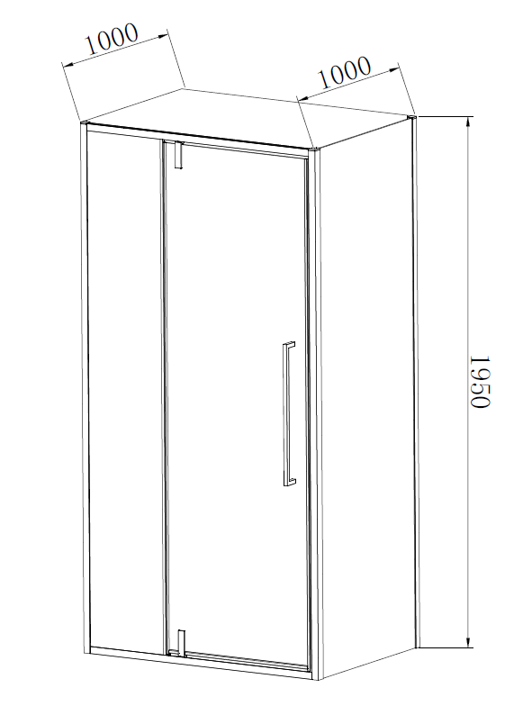 Душевой уголок Slim-N VSR-4SNP1011CL, 1100*1000, хром, стекло прозрачное