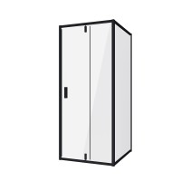 Душевое ограждение Niagara Nova NG-83-8AB-A70B (80х70х195) прямоугольник,черный,дверь распашная,стекло прозрачное,2 места