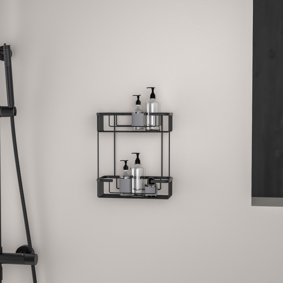 Полка двойная Timo Saona 13083/03 черный