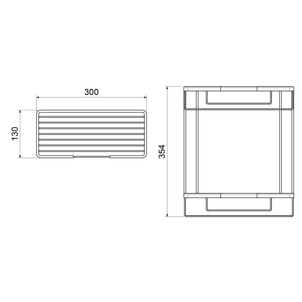 Полка двойная Timo Saona 13083/03 черный