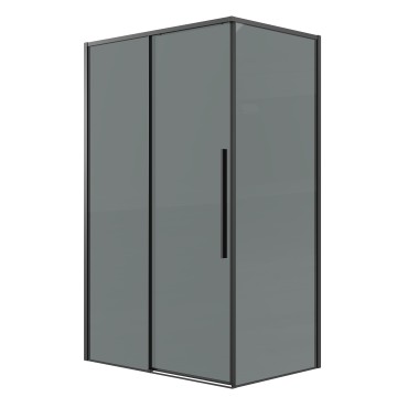 Душевое ограждение Grossman Galaxy 100.K33.01.120.21.10-200.K33.01.70.21.10 (120х70х195) раздвижная,черный матовый,стекло тонированное,2 места
