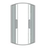 Душевое ограждение Grossman Cosmo 301.K33.02.9090.10.00 (90х90х195) четверть круга,раздвижная,хром,стекло прозрачное, 1 место