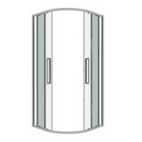 Душевое ограждение Grossman Cosmo 301.K33.02.9090.10.00 (90х90х195) четверть круга,раздвижная,хром,стекло прозрачное, 1 место