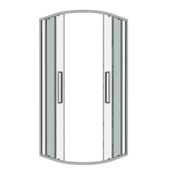 Душевое ограждение Grossman Cosmo 301.K33.02.9090.10.00 (90х90х195) четверть круга,раздвижная,хром,стекло прозрачное, 1 место