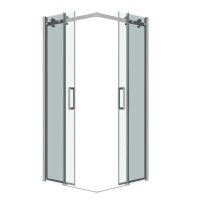 Душевое ограждение Grossman Classic 300.K33.04.9090.10.00 (90х90х195) квадрат,раздвижная,хром,стекло прозрачное, 2 места