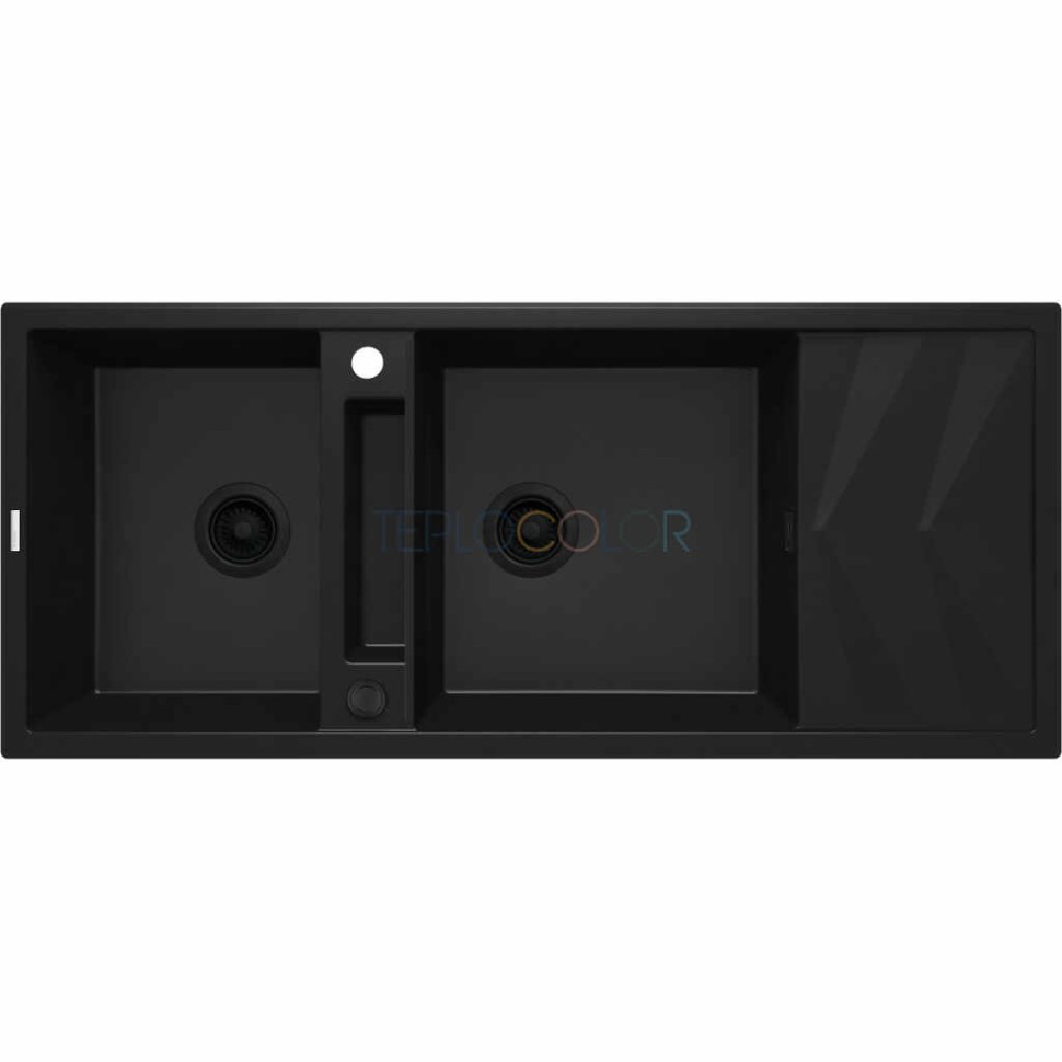 Гранитная мойка - магнитная, 2-чаши с осушкой