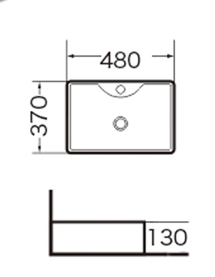 Раковина Grossman GR-3017 (480х370х130) белая,1 место