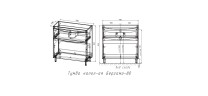 Тумба напольная STYLELINE "Бергамо мини 80" (2 ящ.) Люкс антискрейтч серый, PLUS с раковиной Каре Люкс МИНИ 800х350