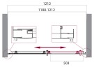 Душевая дверь BelBagno UNO-195-BF-1-120-P-Cr