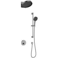 AQM 8403GM Набор для комплектации душа с термостатом, Gun metal