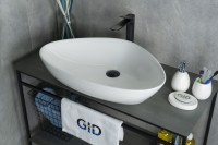 Раковина Gid N9062 51117 накладная белая 66.5x44x15