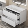 Тумба под раковину для ванной для ванной Uperwood Tanos 80 см, подвесная, белая/графит