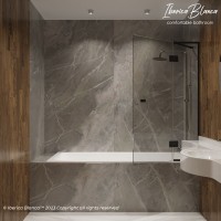 Шторка для ванны IBERICA BLANCA Mod.401 распашная прозрачное стекло/черный 90х140см (IB401.SB.140.90)