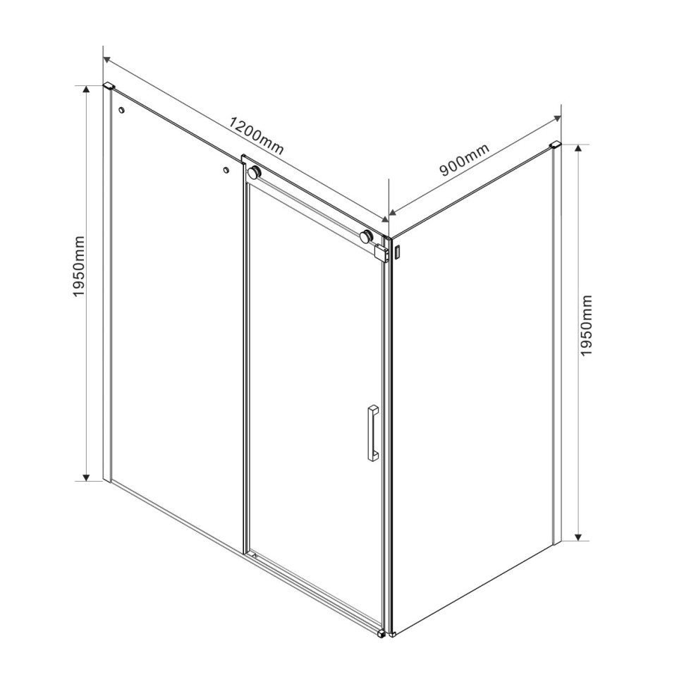 Душевой уголок Como VSR-1C9012CL, 1200*900, хром, стекло прозрачное