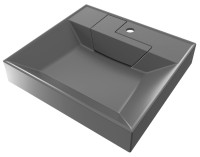 Раковина над стиральной машиной Uperwood Top 60х55х11 см, серая матовая