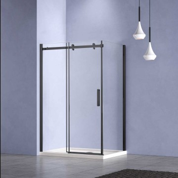 Душевой уголок Комо-Н (Como-N) VSR-4CN9015CLB, 1500*900, черный, стекло прозрачное