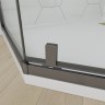 Душевой угол Veconi Ottimo P10 GR, 800x800x1900, графит брашинг, стекло тонированное матовоее