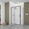 Душевой угол Veconi Ottimo P20SP B, 1200х900х1900 черный матовый, стекло матовое