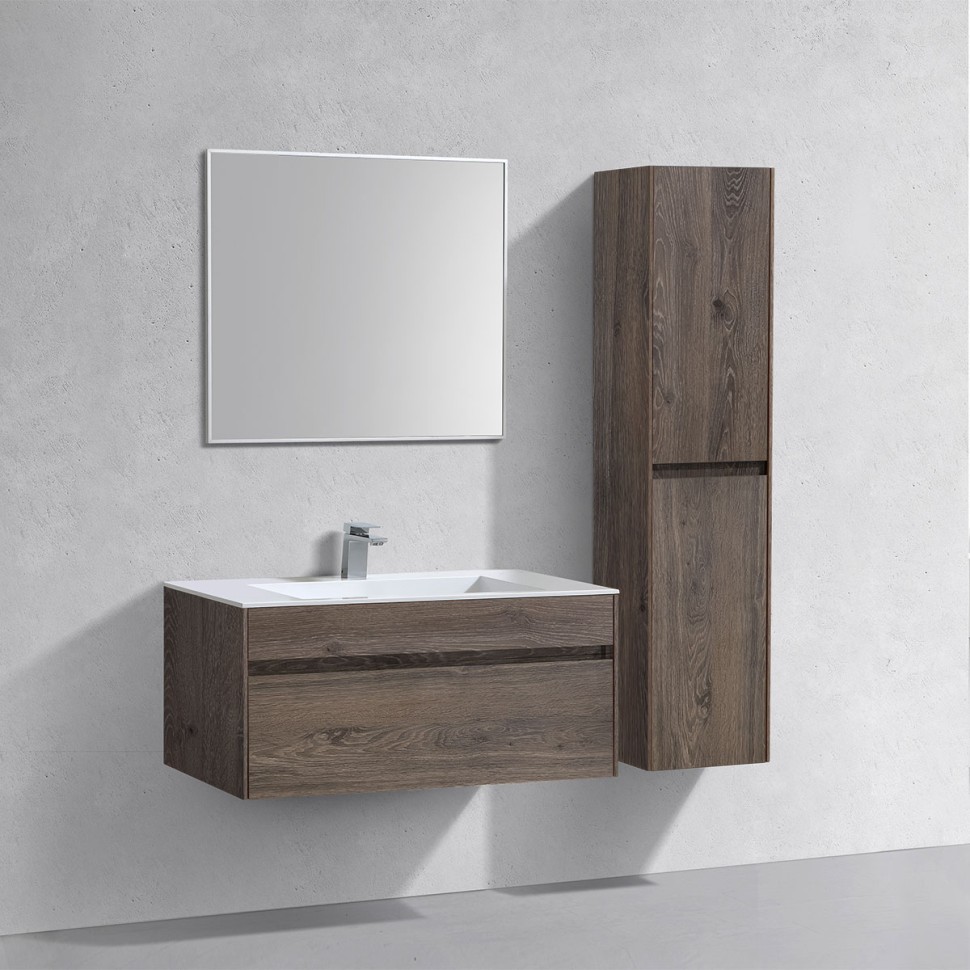 База под раковину Chiara 1000 подвесная, 1 выкатной ящик soft-close, R.Oak