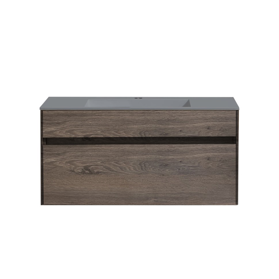 База под раковину Chiara 1000 подвесная, 1 выкатной ящик soft-close, R.Oak