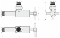 Вентиль угловой крест (G 1/2&quot; НР х G 1/2&quot; НР)