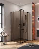 Душевой уголок CEZARES SLIDER-AH-2-80/90-100/110-BR-NERO