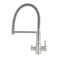 Смеситель для кухни c переключателем на питьевую воду с выделенным каналом, серый 88493