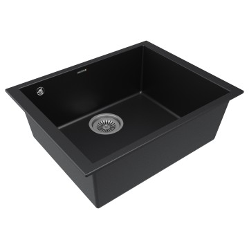 Мойка GRATO 56, ULTRAGRANIT, PM865644-BLM, BLACK, 560х435 мм, Paulmark