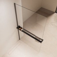 Душевая перегородка Walk-In VSW-1HR110CLGM, 1100*2000, вороненая сталь, стекло прозрачное