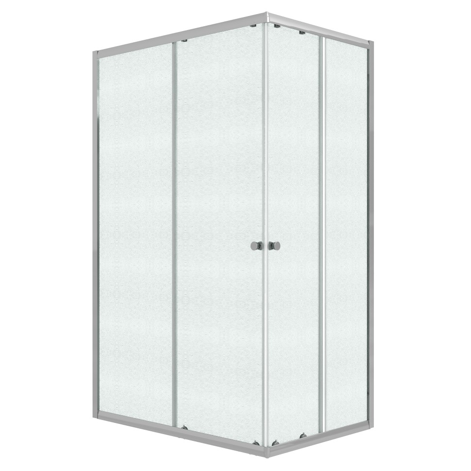 Душевое ограждение Niagara Eco NG-1118-14QMT (110х80х190) прямоугольник,раздвижное,хром,стекло матовое,1 место