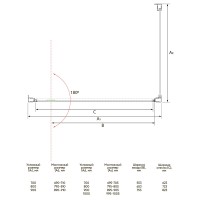 Душевой угол Veconi Rovigo RV-033B, 700х1000х1950 черный, стекло прозрачное