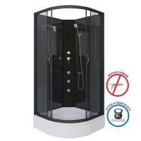 Душевая кабина Niagara Classic NG-6501-14BKG (90х90х200) средний поддон(26см),черный,стекло тонированное,4 места