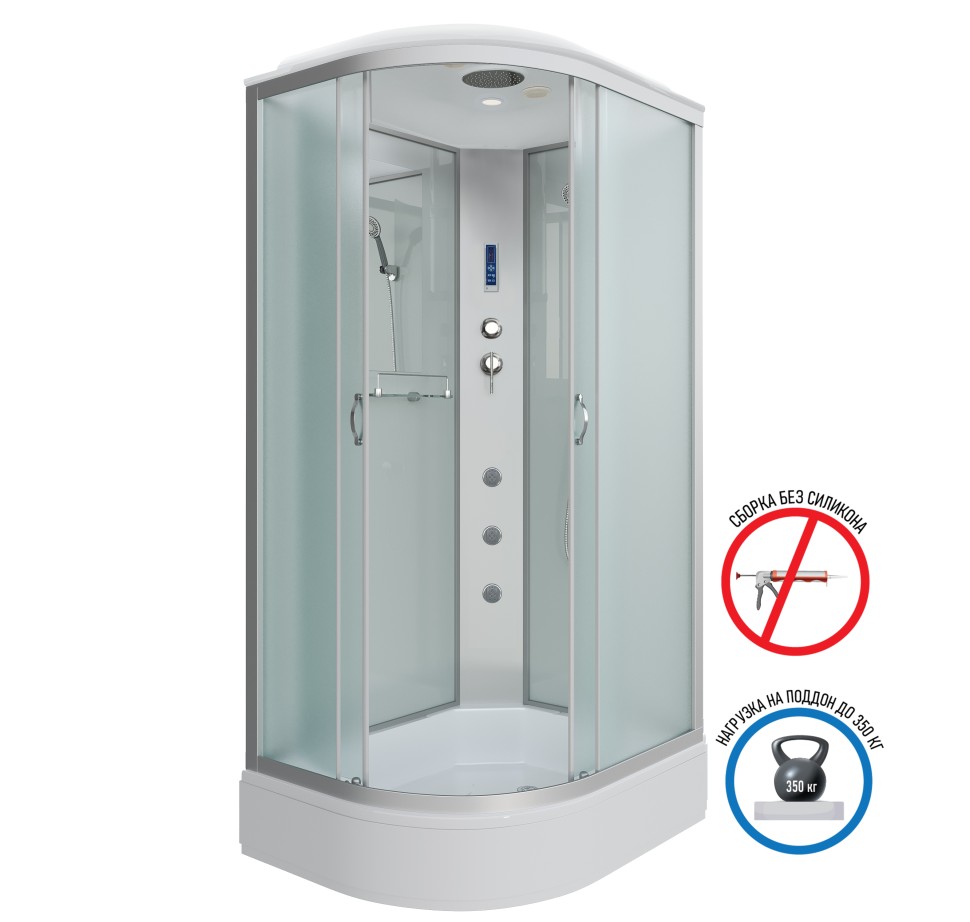 Душевая кабина Niagara Classic NG-33084-14RF (100х80х215) средний поддон(26см),стекло матовое,4 места
