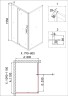 Душевое ограждение Niagara Nova NG-43-11AG-A80G (110х80х195) прямоугольник,золото,двери распашные,стекло прозрачное,2 места