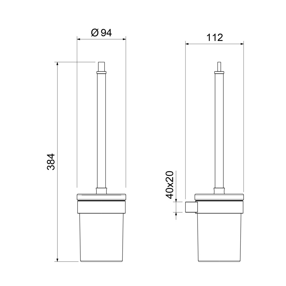 Щетка для туалета Timo Luiro 18561/00 хром