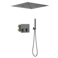 Душевая система встроенная с термостатом Timo Petruma SX-5209/18SM черное золото