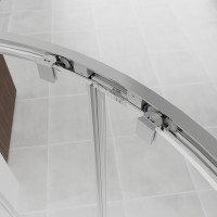 Душевой угол Veconi Evo 200 CH, 900х900x1950, хром, прозрачное стекло