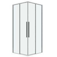 1/2 душевого ограждения Grossman Galaxy 1/2.K33.01.80.10.00 (70х195) хром,стекло прозрачное, 1 место