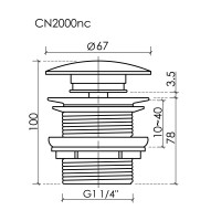 Донный клапан не нажимной CN2000nc