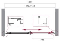 Душевая дверь BelBagno UNO-195-BF-1-130-C-Cr